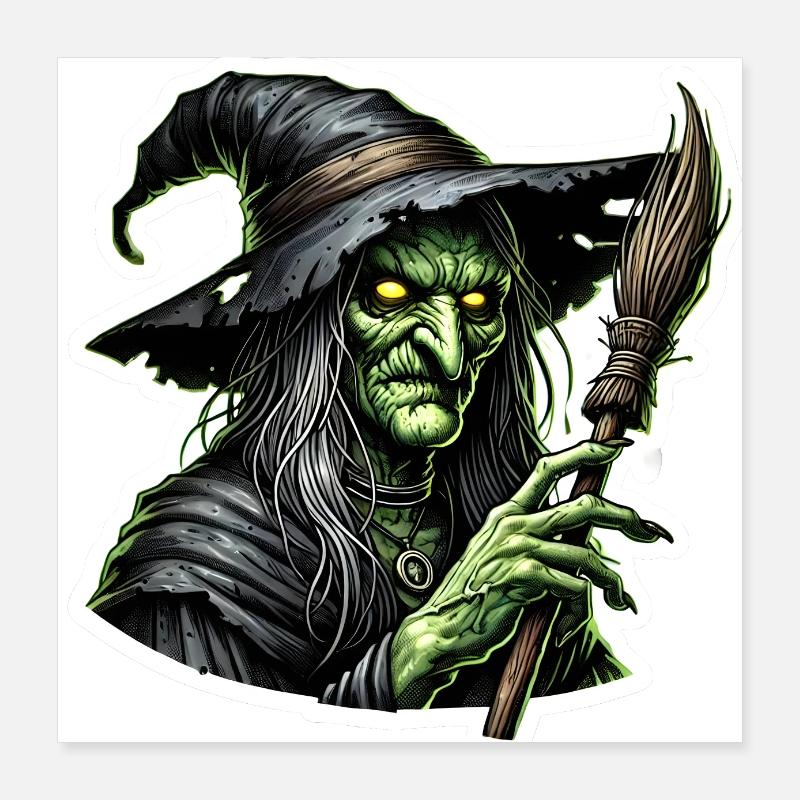 Hexe Poster 40x40 cm