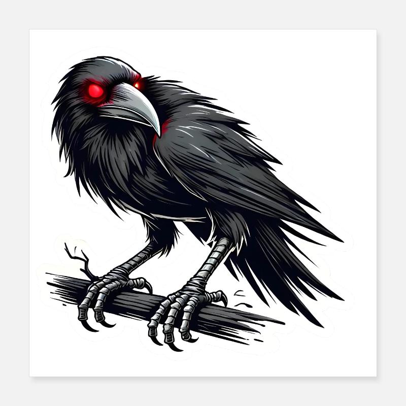 Rabenvogel Poster 40x40 cm