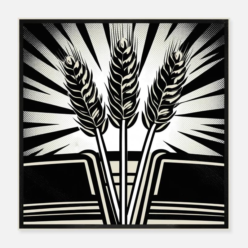 3 Ähren Getreide Weizen Poster 40x40 cm