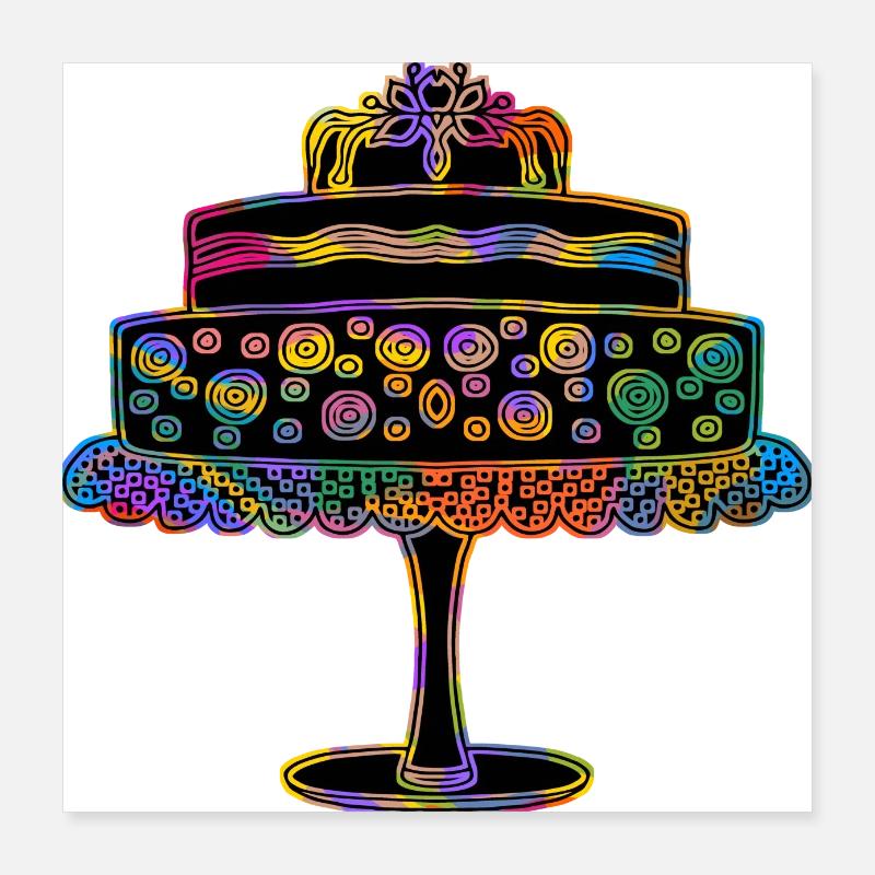 Kuchen Poster 40x40 cm