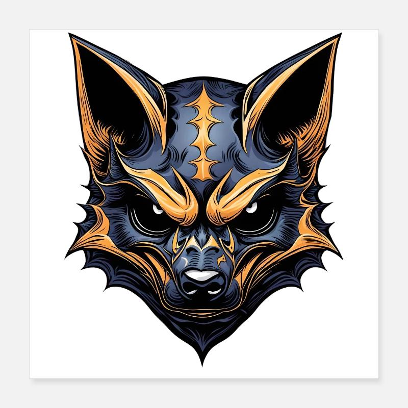 An adventurous bat Poster 16" x 16" (40x40 cm)