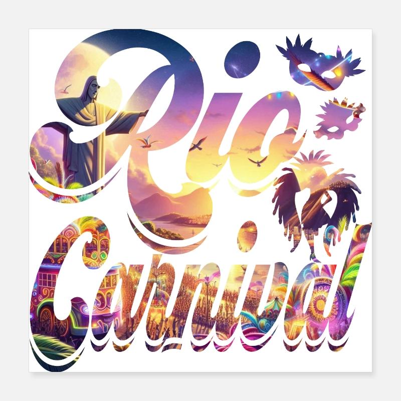 CARNAVAL DE RIO Poster 40 x 40 cm