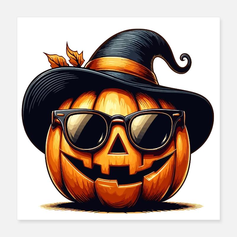 Citrouille halloween fun Poster 40 x 40 cm