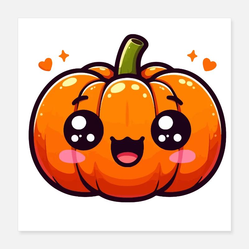 Cute Love Pumpkin Poster 16" x 16" (40x40 cm)