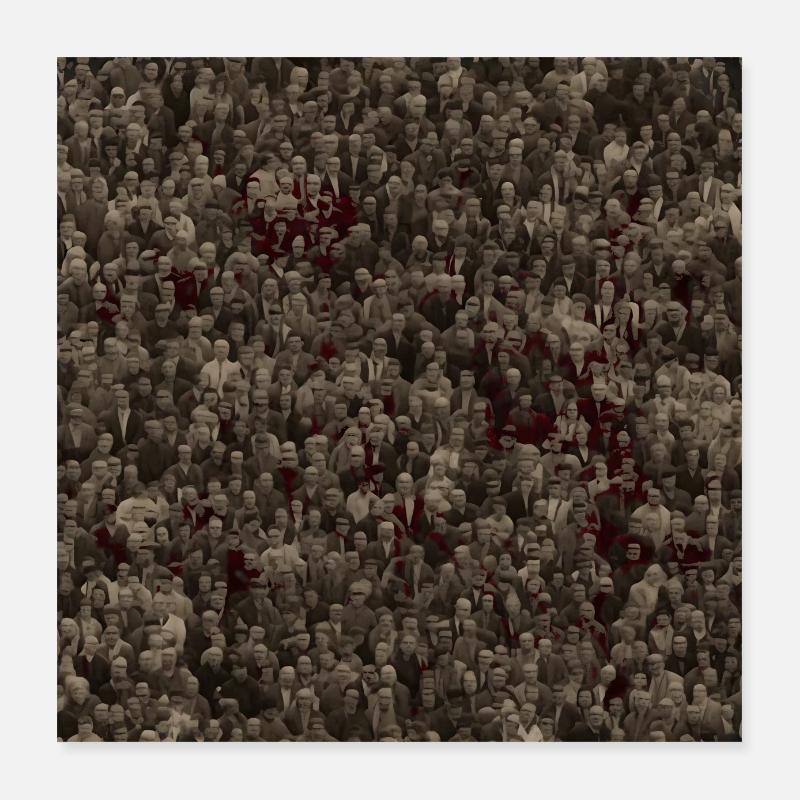 Unknown Crowd Poster 16" x 16" (40x40 cm)