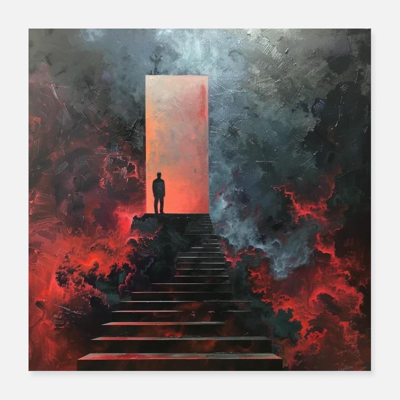 Up Stairs Poster 16" x 16" (40x40 cm)