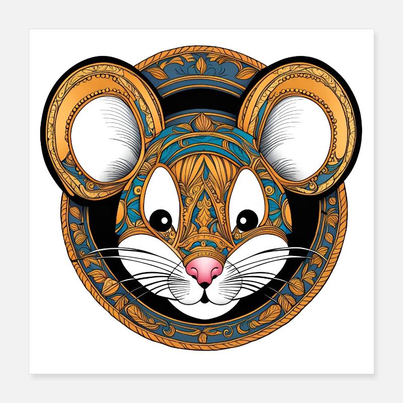 Eine Maus im Einsatz Poster 40x40 cm