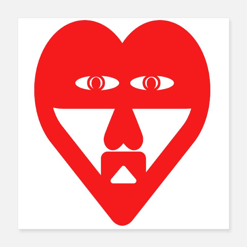Mon coeur Poster 40 x 40 cm