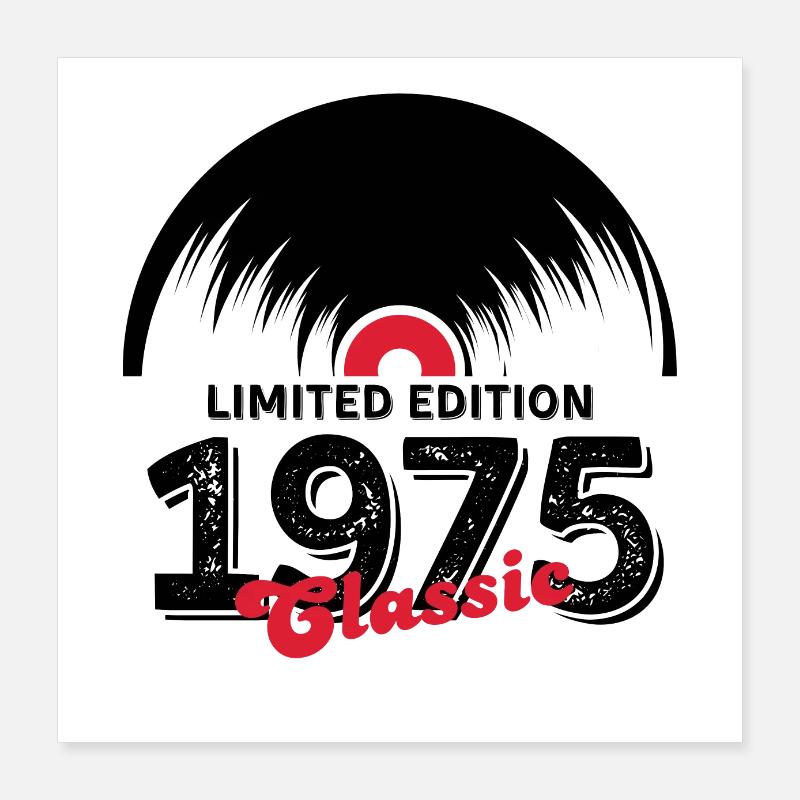 Limited edition 1975 Classic vinyle Poster 40 x 40 cm