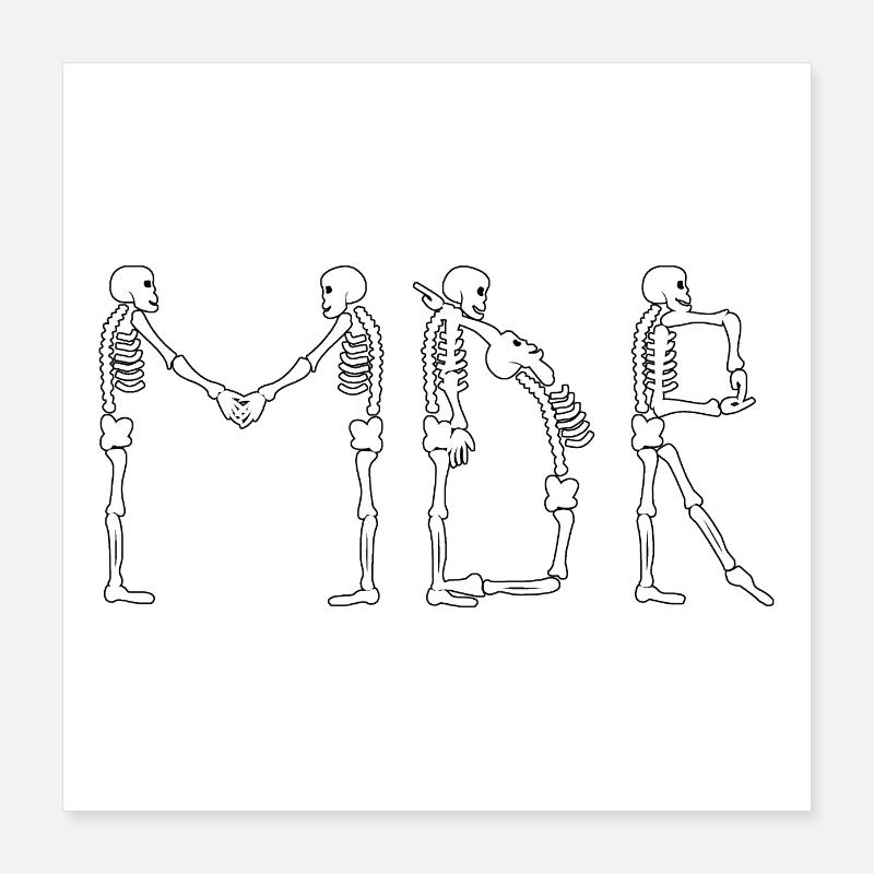 MORT DE RIRE ! Poster 40 x 40 cm