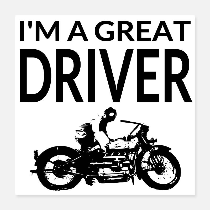 Motorcycle Poster 16" x 16" (40x40 cm)