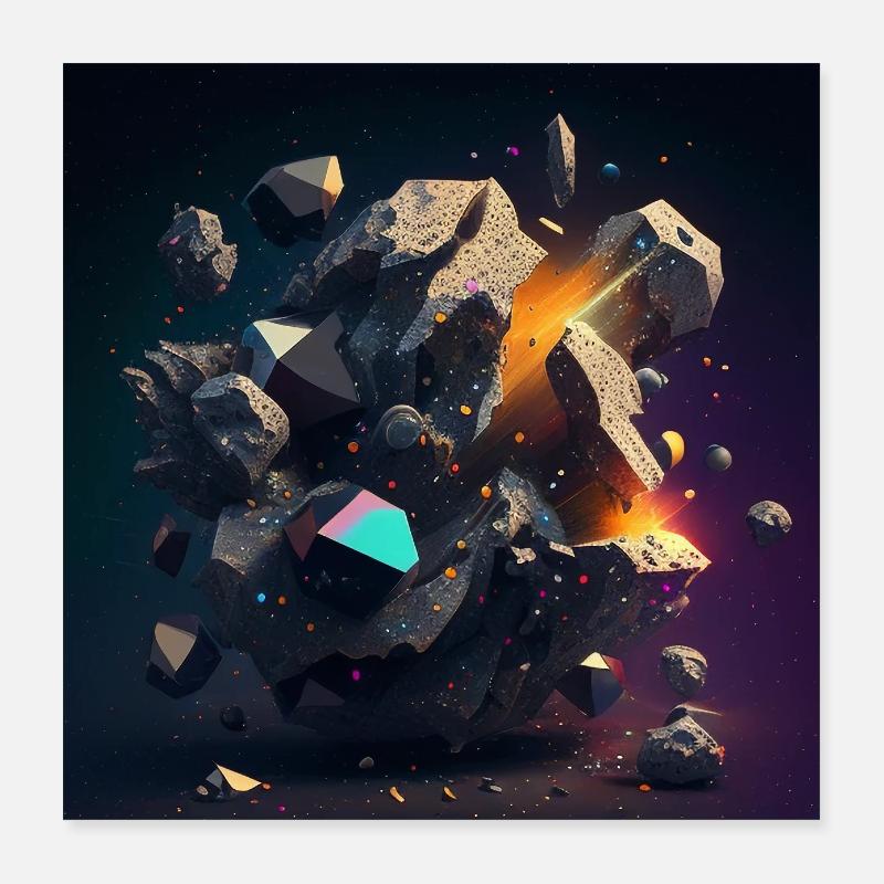 Kosmischer Ausbruch Poster 40x40 cm