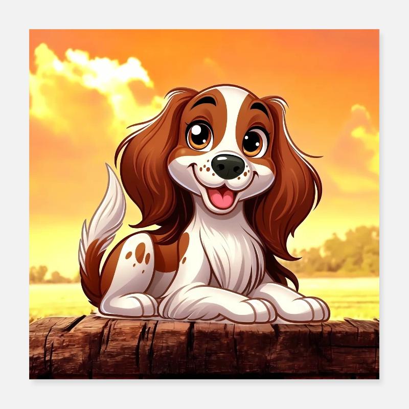Brittany Spaniel 3 Poster 16" x 16" (40x40 cm)
