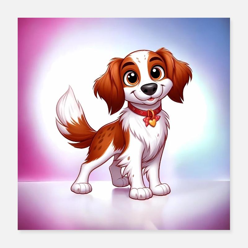 Brittany Spaniel 4 Poster 16" x 16" (40x40 cm)