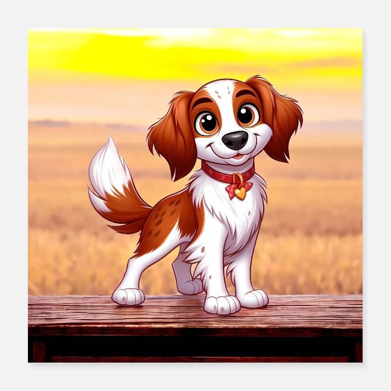 Brittany Spaniel 7 Poster 16" x 16" (40x40 cm)