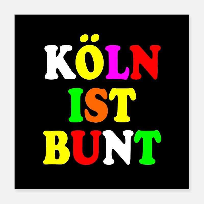 Köln ist bunt Poster 40x40 cm