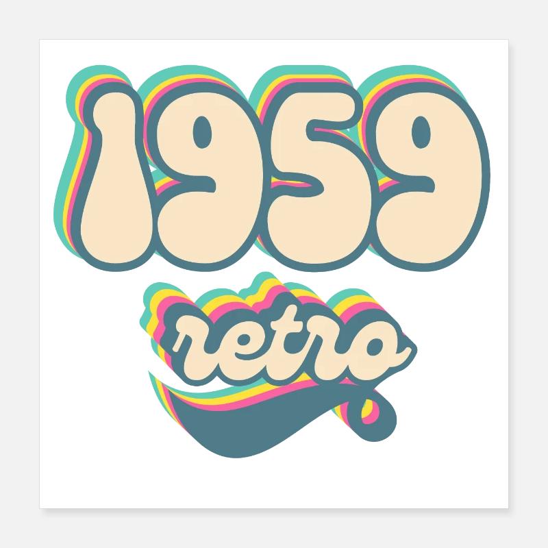 1959 Retro Gift Idea Poster 16" x 16" (40x40 cm)