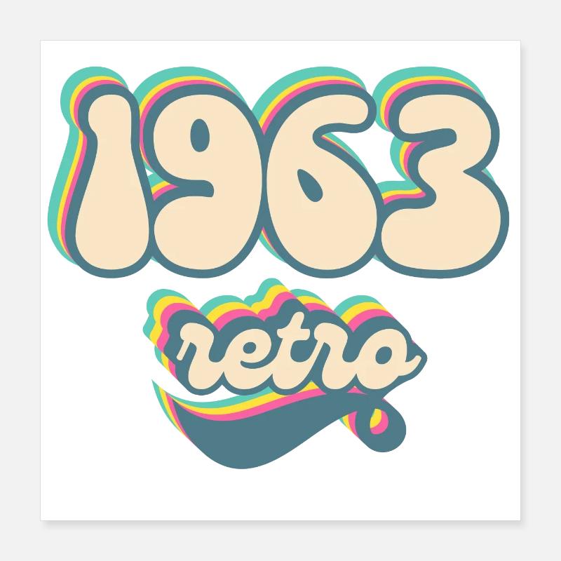 1963 Retro Geschenkidee Poster 40x40 cm