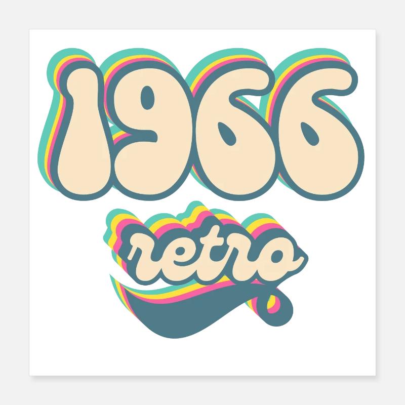 1966 Retro Gift Idea Poster 16" x 16" (40x40 cm)