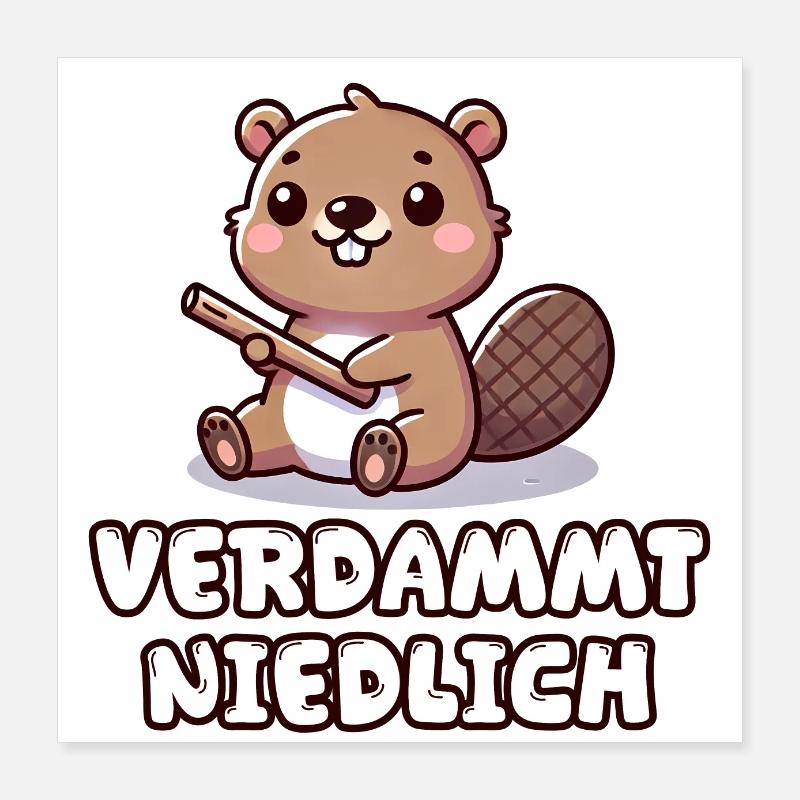 Verdammt Niedlich Poster 40x40 cm