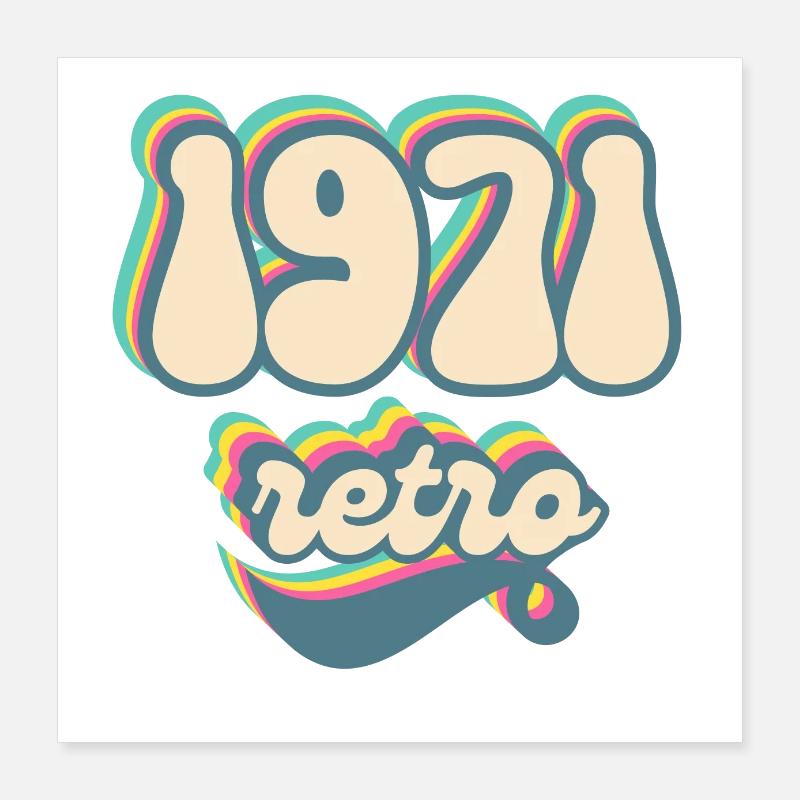 1971 Retro Gift Idea Poster 16" x 16" (40x40 cm)