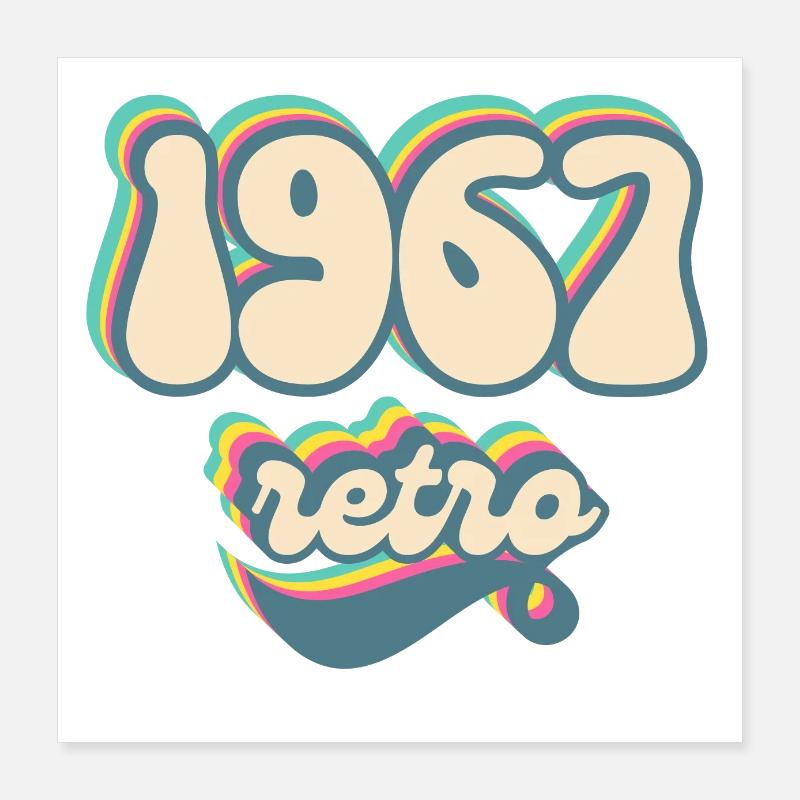 1967 Retro Geschenkidee Poster 40x40 cm