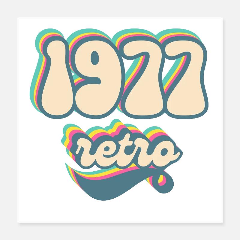 1977 Retro Gift Idea Poster 16" x 16" (40x40 cm)
