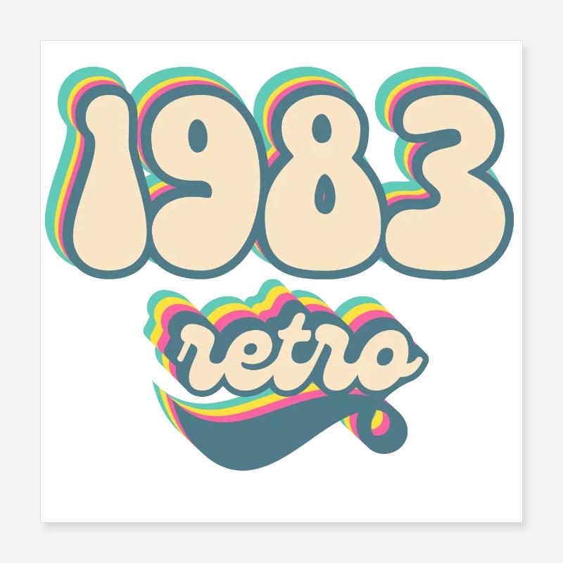 1983 Retro Gift Idea Poster 16" x 16" (40x40 cm)