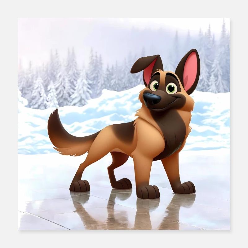 Malinois 2 Poster 16" x 16" (40x40 cm)