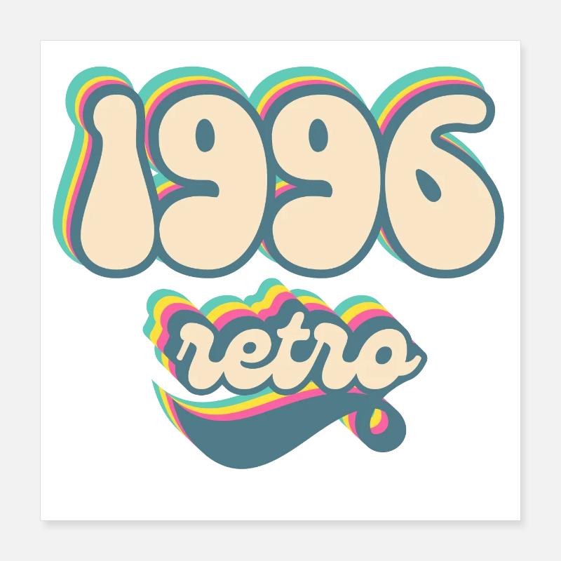 1996 retro idée cadeau Poster 40 x 40 cm