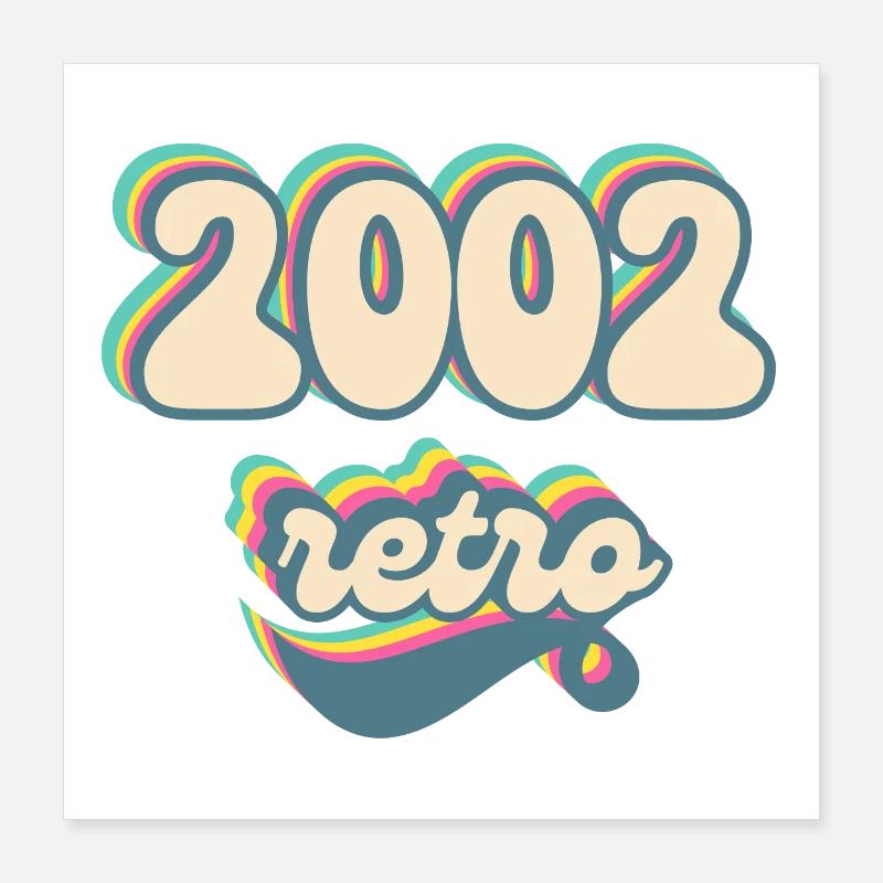 2002 Retro Geschenkidee Poster 40x40 cm