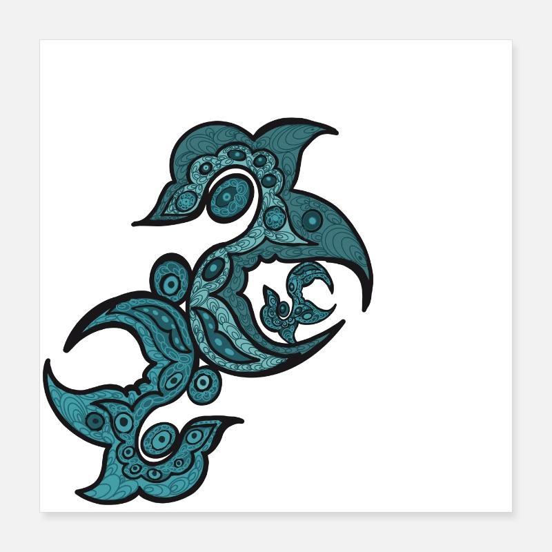 Turquoise Poster 40 x 40 cm