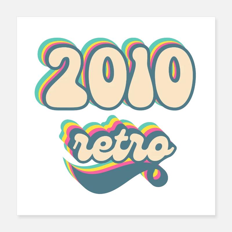 2010 Retro Geschenkidee Poster 40x40 cm