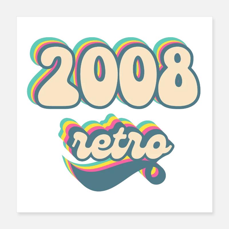 2008 Retro Gift Idea Poster 16" x 16" (40x40 cm)