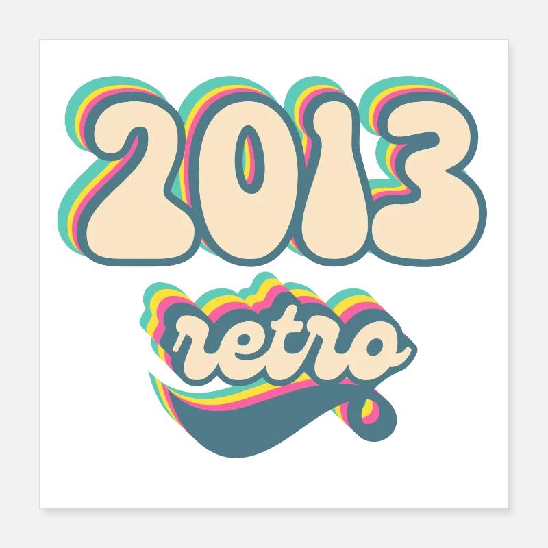 2013 Retro Geschenkidee Poster 40x40 cm