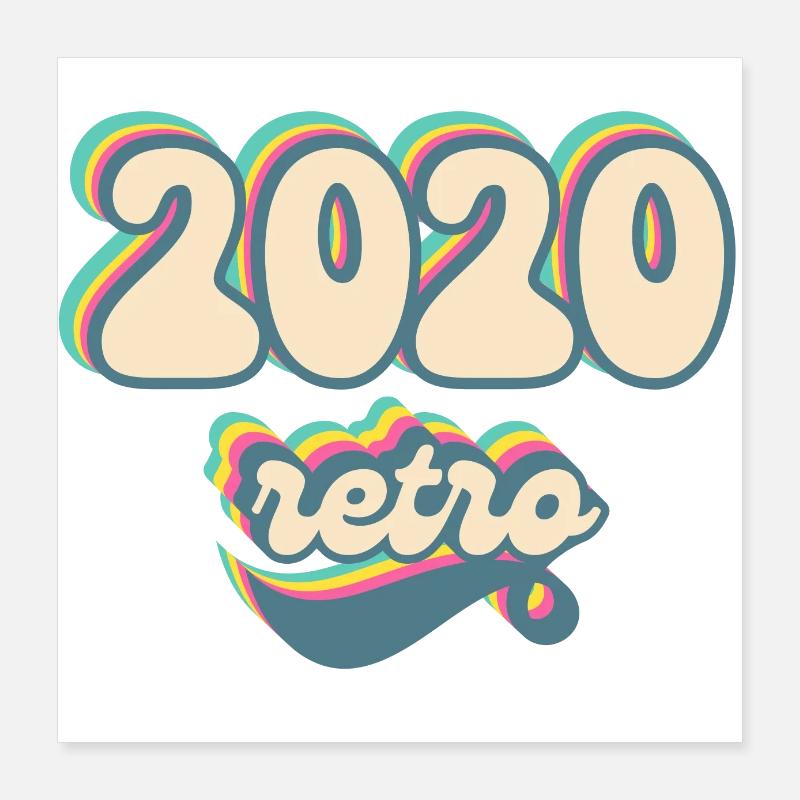 2020 Retro Geschenkidee Poster 40x40 cm