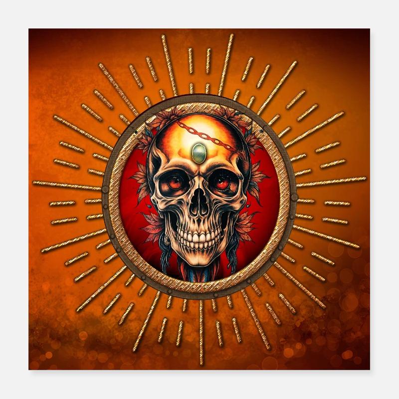 Un crâne dont Poster 40 x 40 cm