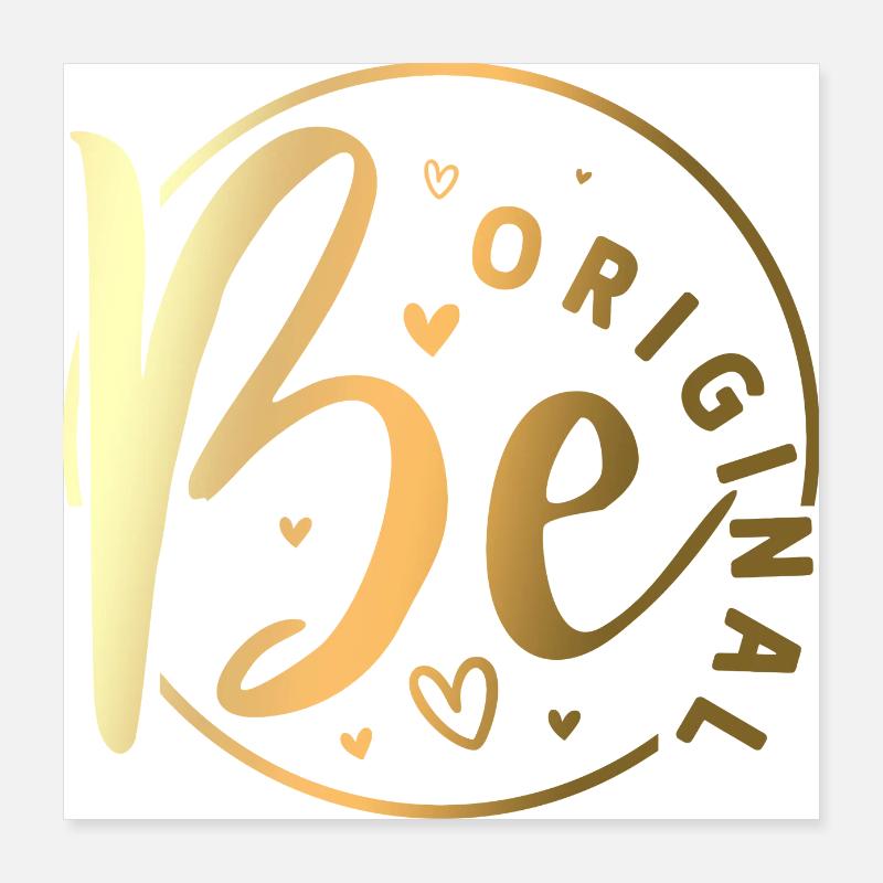 Be original vector design symbol retro quote label Poster 16" x 16" (40x40 cm)