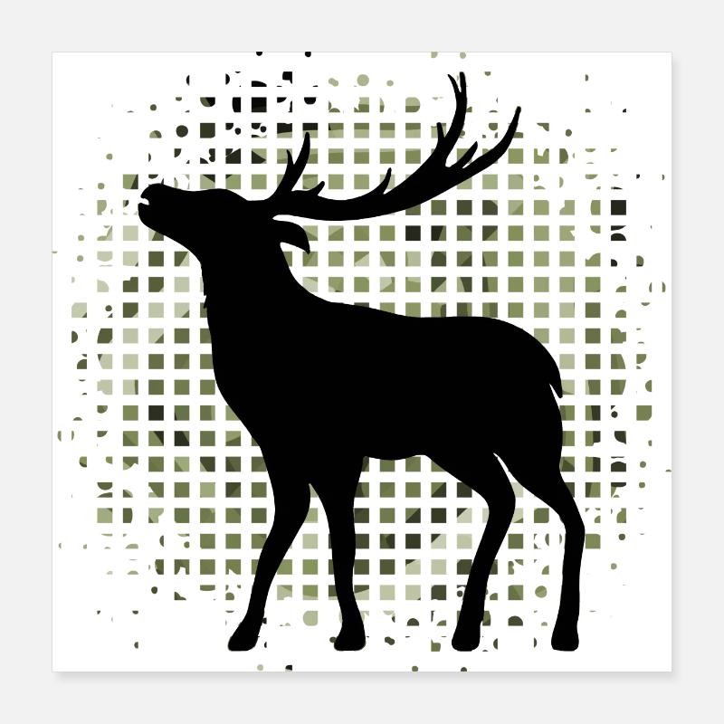 Hirsch Poster 40x40 cm