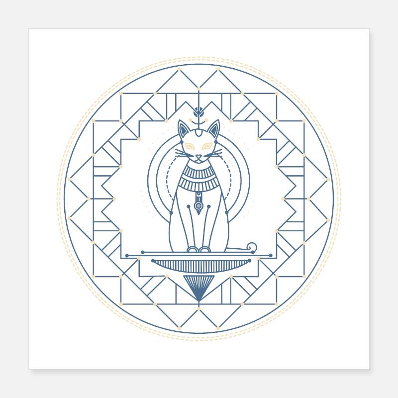 Bastet Egyptian Cat Poster 16" x 16" (40x40 cm)