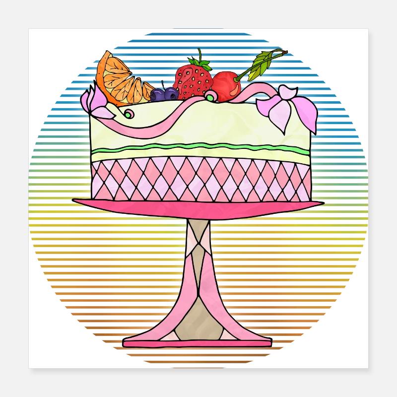 Gâteau Poster 40 x 40 cm