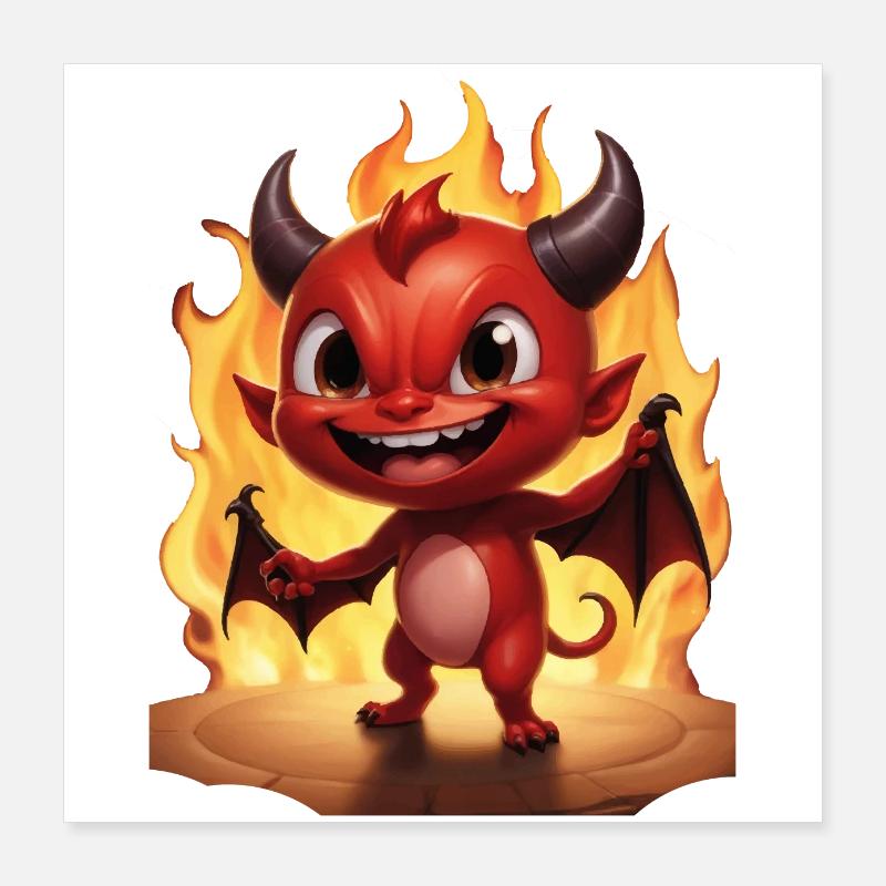 Teufelchen Poster 40x40 cm