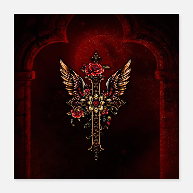 Une croix élégante Poster 40 x 40 cm