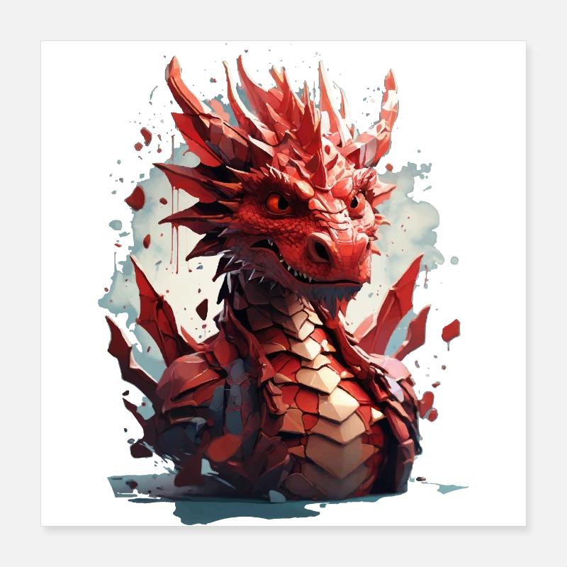 Dragon Poster 40 x 40 cm