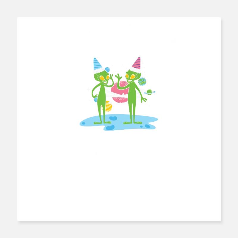 Ich kann nicht, ich hatte einen Abend mit Außerirdischen Poster 40x40 cm