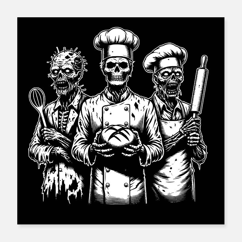 Baking Dead - backende Zombies Poster 40x40 cm