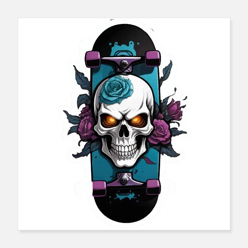 Skull Skater Poster 16" x 16" (40x40 cm)
