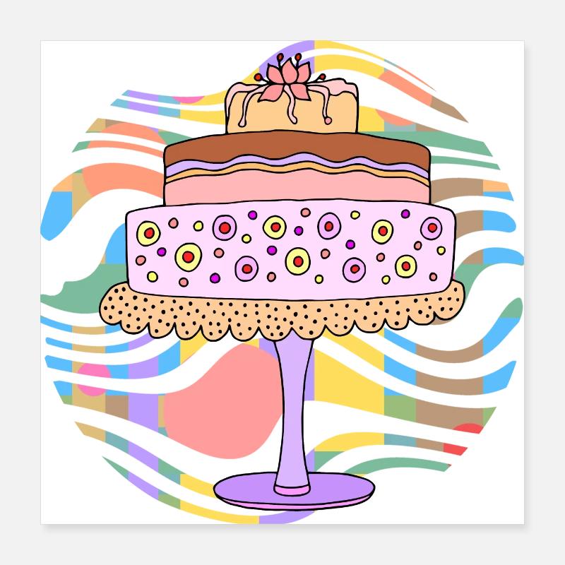 Gâteau Poster 40 x 40 cm