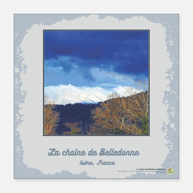 The Belledonne Range, 2024, square Poster 16" x 16" (40x40 cm)