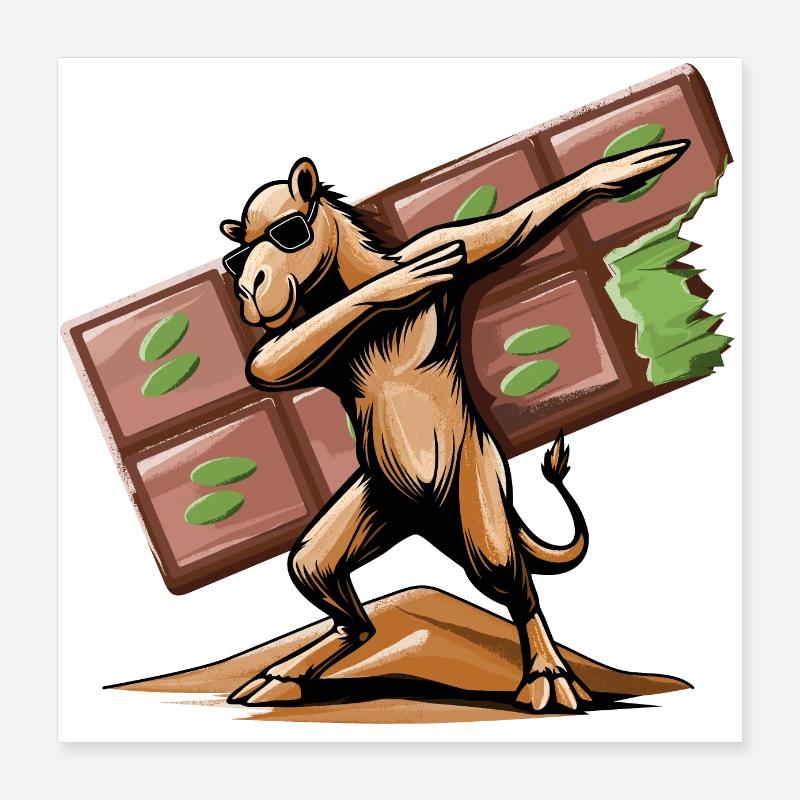 Dabbing Dromedar und Dubai-Vibes Poster 40x40 cm